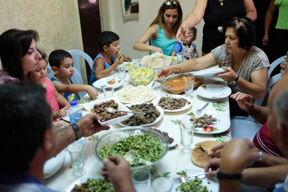 Saturday lunch at Najla's daughter's house in Beit Sahour, Bethlehem